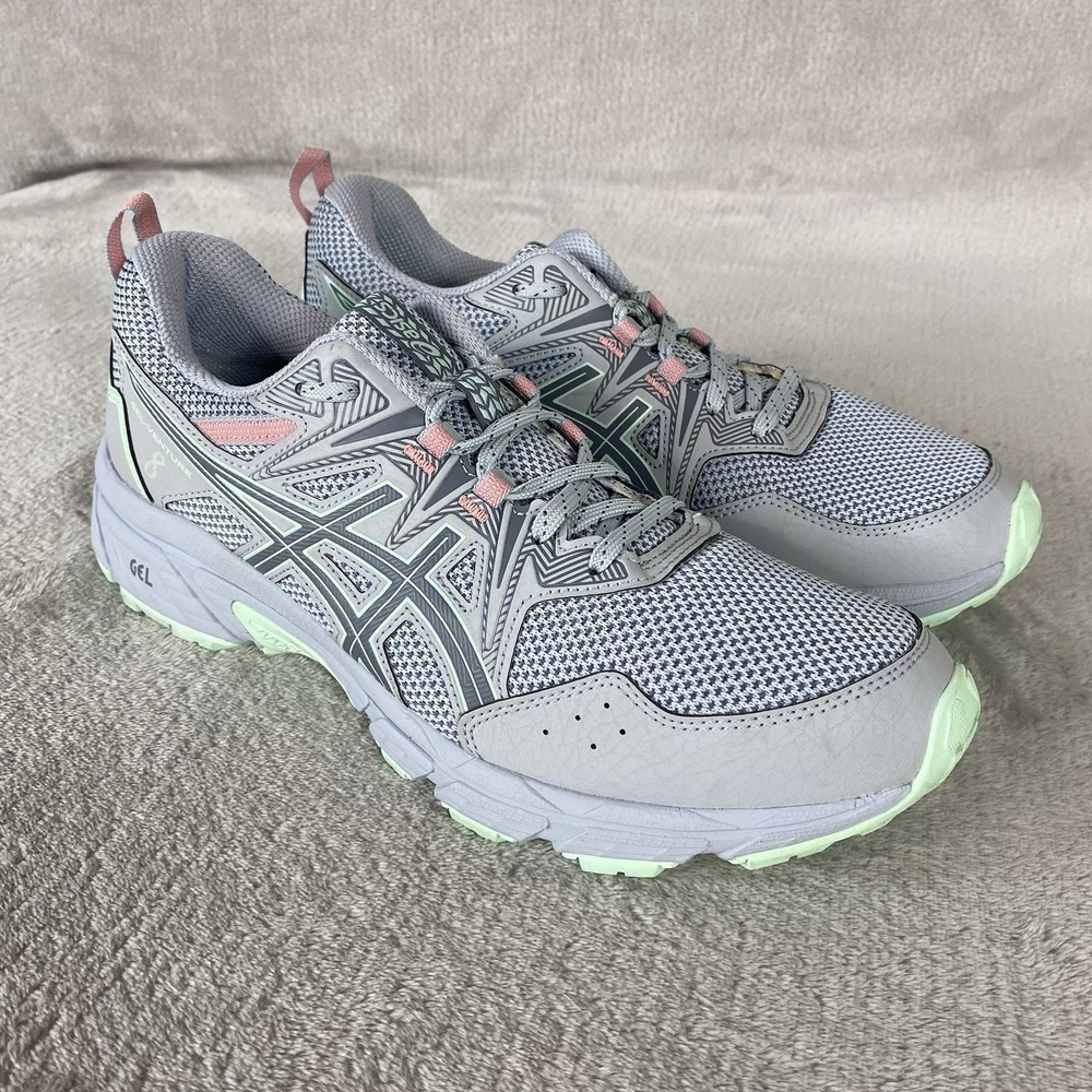 Asics Gel-Venture 8 Womens Shoes Size 10 Gray Green Running Trail Shoes NEW